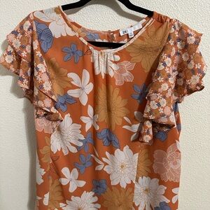 DR2 Women's Floral Orange Top